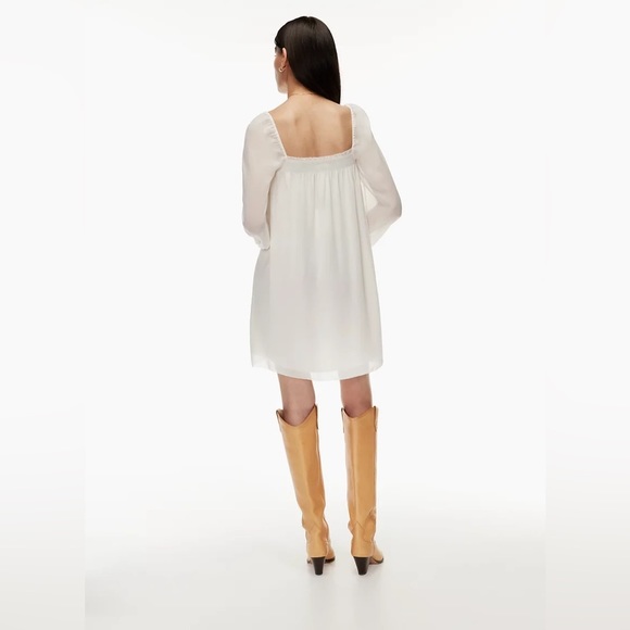 Sold - Aritzia Wilfred Alana Relaxed Fit Chiffon Robe Mini Dress - Size M - Picture 4 of 10